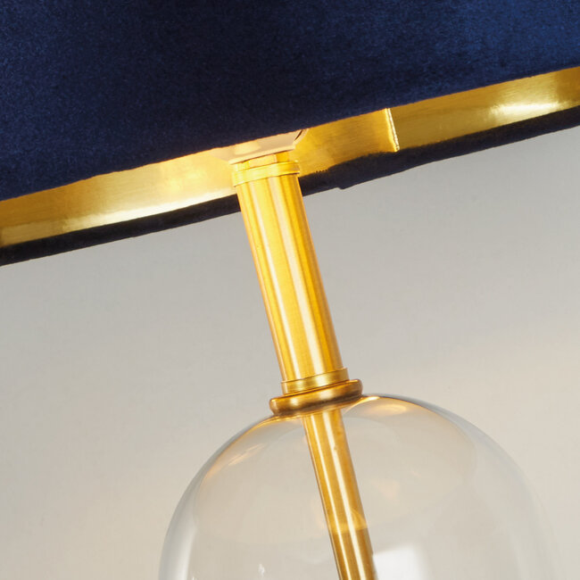 Searchlight Tafellamp Oxford - Brons/Donker Blauw