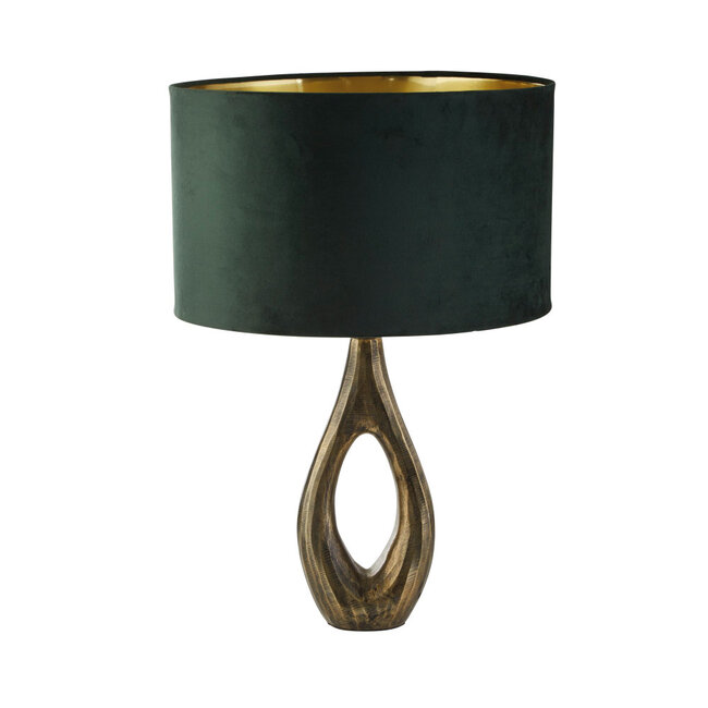 Searchlight Tafellamp Bucklow - Brons/Donker Groen