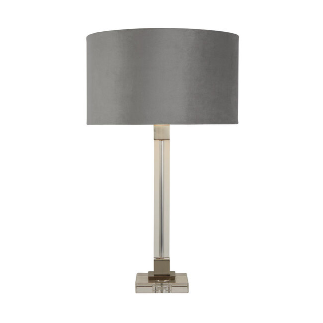 Searchlight Tafellamp Scarborough - Zilver/Licht Grijs