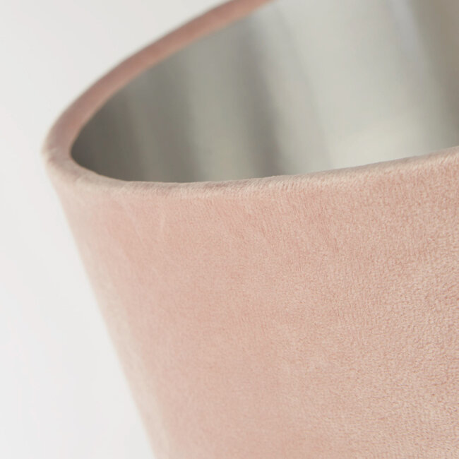 Searchlight Tafellamp Finn - Mat Staal/Roze met USB