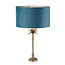 Searchlight Tafellamp Palm - Mat Staal/Blauw