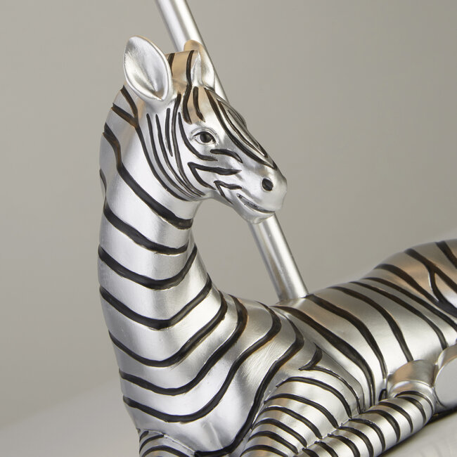 Searchlight Tafellamp Zebra - Zilver/Grijs