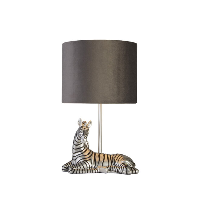 Searchlight Tafellamp Zebra - Zilver/Grijs