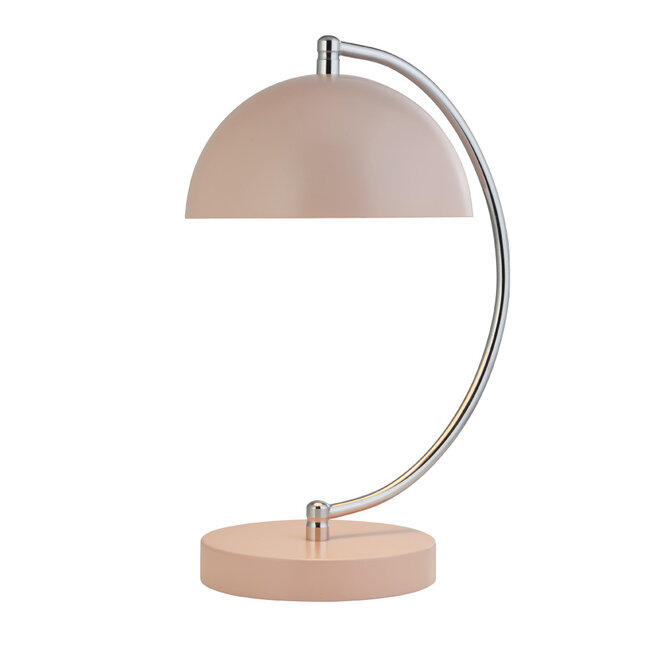 Searchlight Tafellamp Crescent - Roze/Chroom