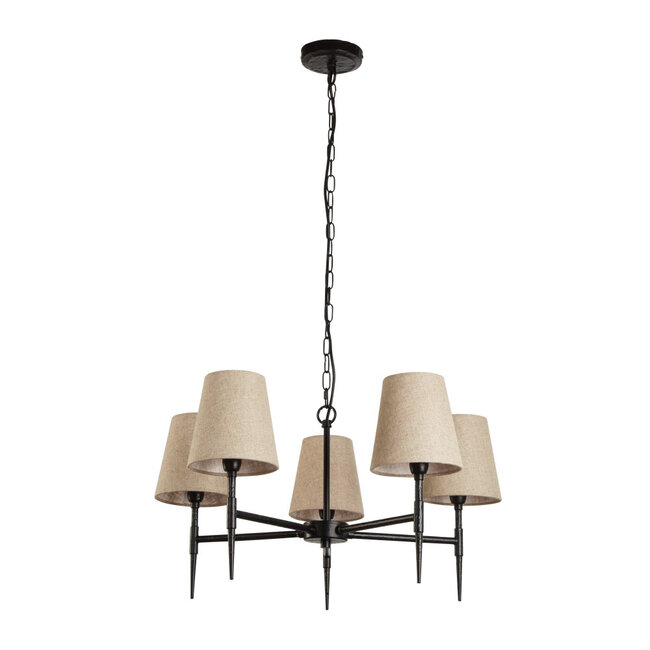 Searchlight Hanglamp Gothic 5L - Zwart