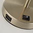 Searchlight Tafellamp Finn - Mat Staal/Licht Grijs met USB