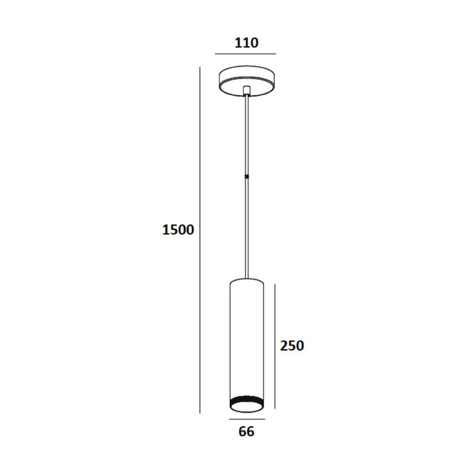 Artdelight Hanglamp Milano 25cm - Gun Metal