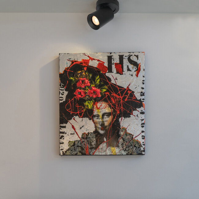 Artdelight Plafondlamp Megano 1L Rond - Zwart