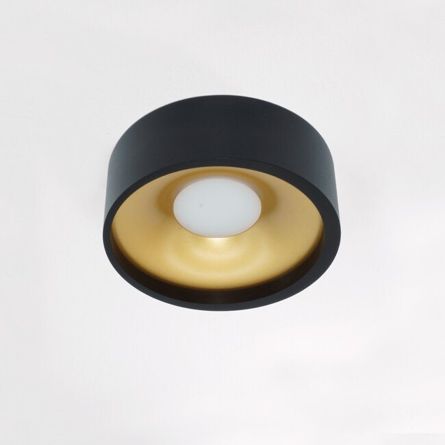 Artdelight Plafondlamp Orlando - Zwart/Mat Goud