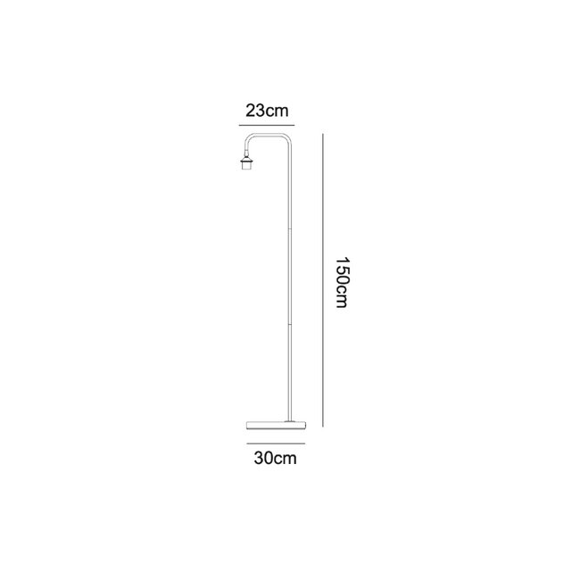 Artdelight Vloerlamp Dajano 1L - Zwart/Goud