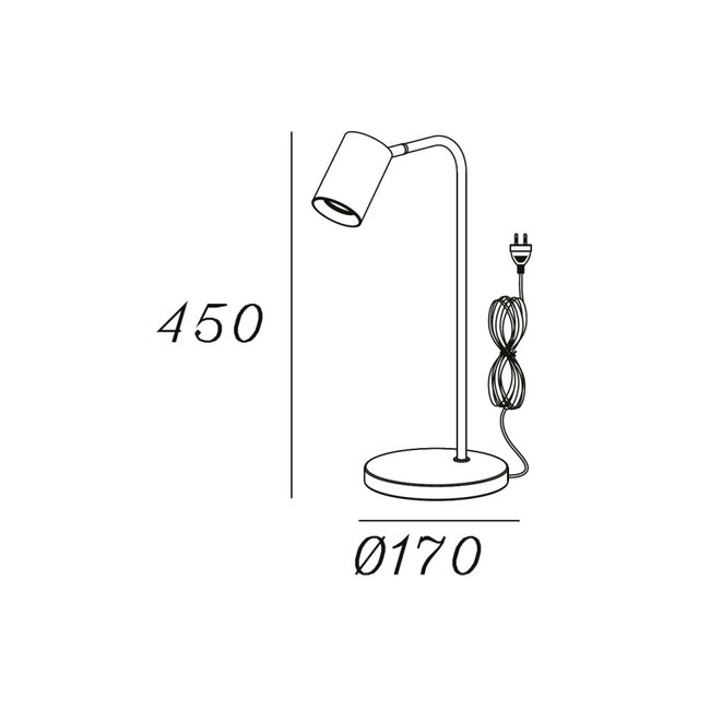 Artdelight Tafellamp Megano - Zwart/Goud