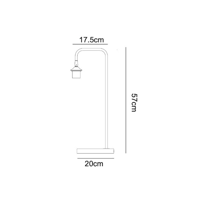 Artdelight Tafellamp Dajano - Zwart/Goud