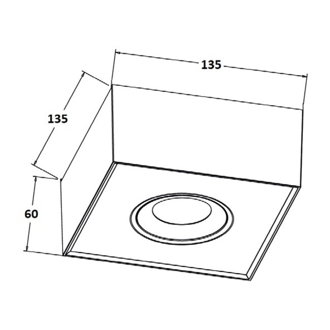 Artdelight Plafondlamp Brooklyn 1L - Wit