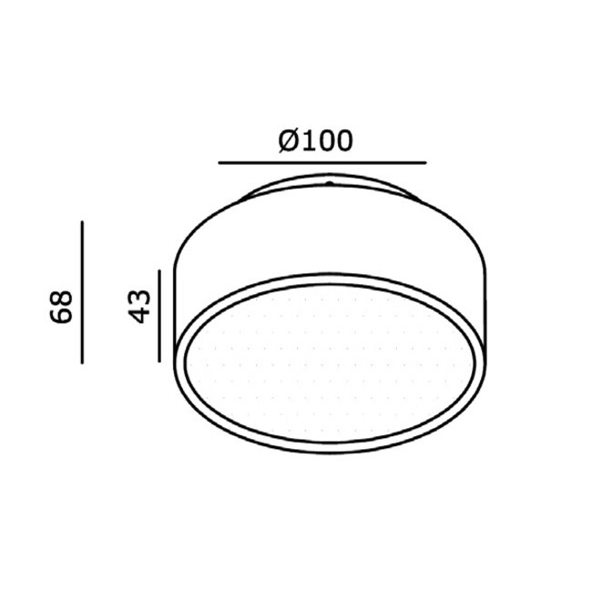 Artdelight Plafondlamp Chicago 150 - Wit