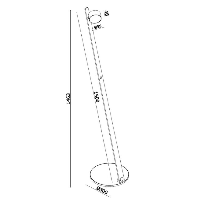 Artdelight Vloerlamp Omega - Zwart