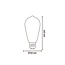 Calex E27 Led Filament Rustiek Gold 3,8W 2100K 250lm - Dimbaar