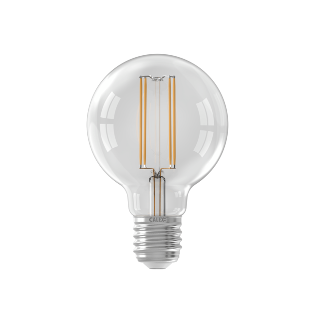 Calex E27 Led Filament Globe 80mm Clear 3,5W 2300K 250lm - Dimbaar