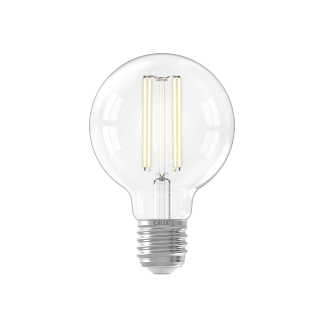 Calex E27 Led Filament Globe 80mm Clear 3,5W 2300K 250lm - Dimbaar