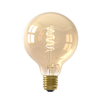 Calex E27 Led Filament Globe 95mm Gold 3,8W 2100K 250lm - Dimbaar