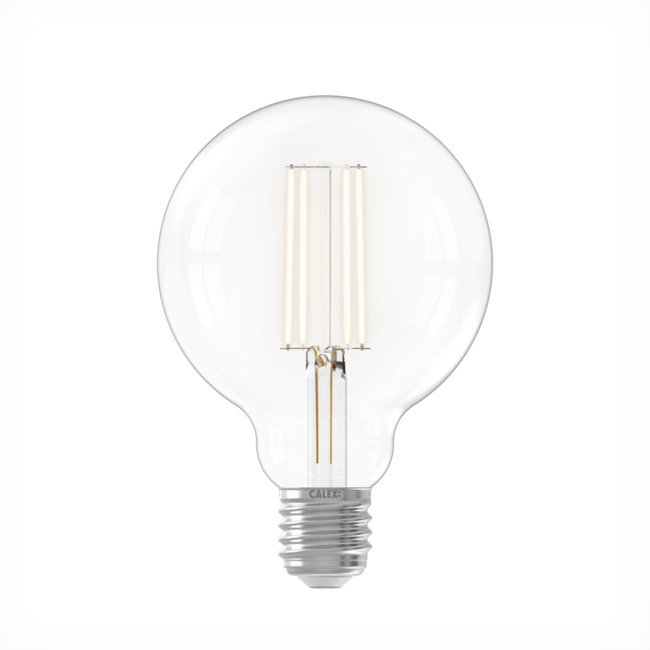 Calex E27 Led Filament Globe 95mm Clear 4,5W 2300K 470lm - Dimbaar