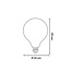 Calex E27 Led Filament Globe 125mm Gold 3,8W 2100K 250lm - Dimbaar