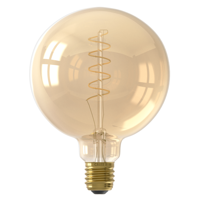 Calex E27 Led Filament Globe 125mm Gold 3,8W 2100K 250lm - Dimbaar