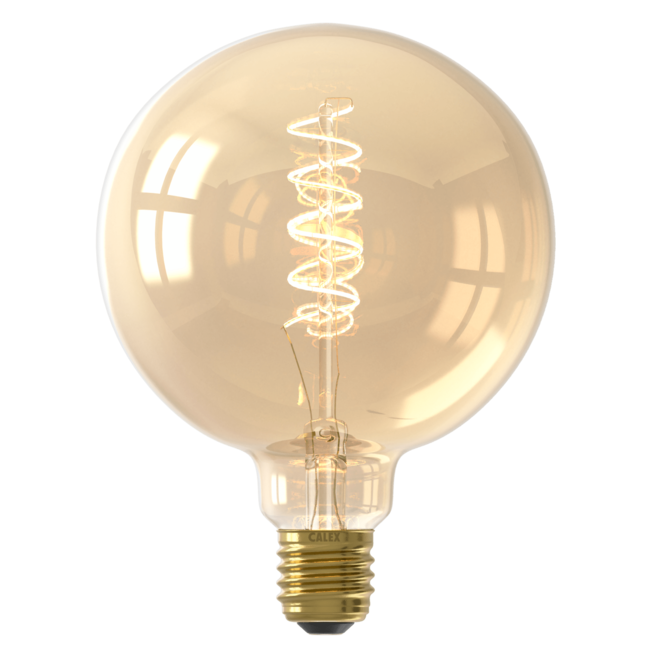 Calex E27 Led Filament Globe 125mm Gold 3,8W 2100K 250lm - Dimbaar