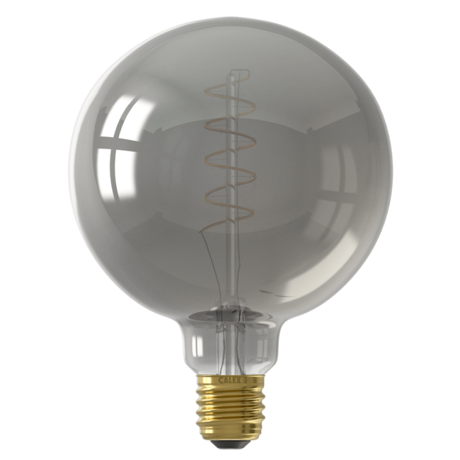 Calex E27 Led Filament Globe 125mm Smoke 4W 1800K 136lm - Dimbaar