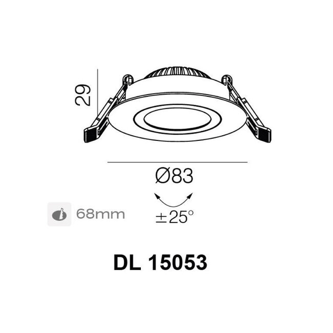 Artdelight Inbouwspot Dublin Rond - Wit