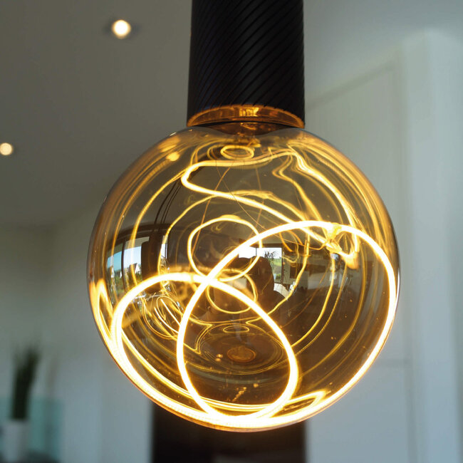 Segula  Lamp Illusion LED E27 Globe 125mm - Smokey Crescent Double Slanting