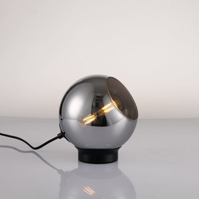 Artdelight Tafellamp Mirror Ring - Zwart - Verpakkingschade