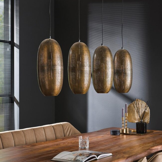 HELDR! Hanglamp Ciro 4L - Antiek Brons