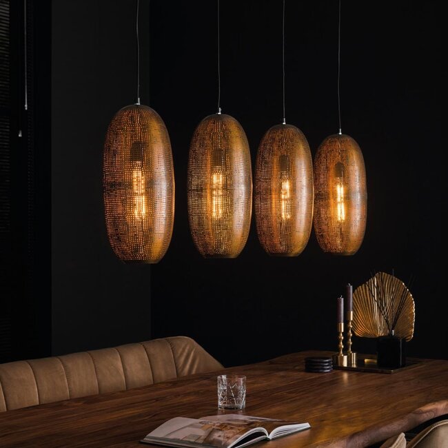 HELDR! Hanglamp Ciro 4L - Antiek Brons