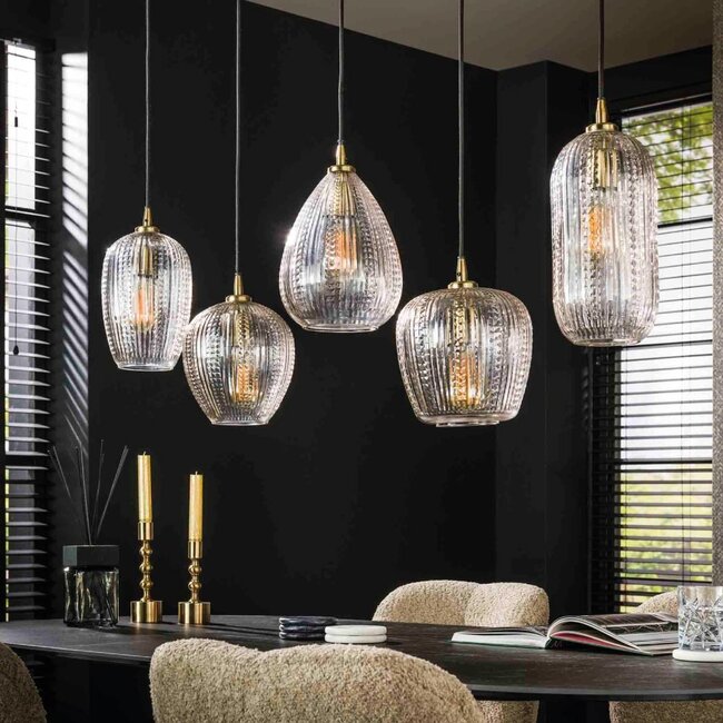 HELDR! Hanglamp Nova 5L - Transparant Glas