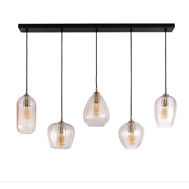 HELDR! Hanglamp Nova 5L - Transparant Glas