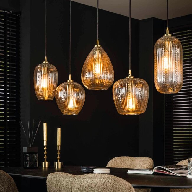 HELDR! Hanglamp Nova 5L - Transparant Glas