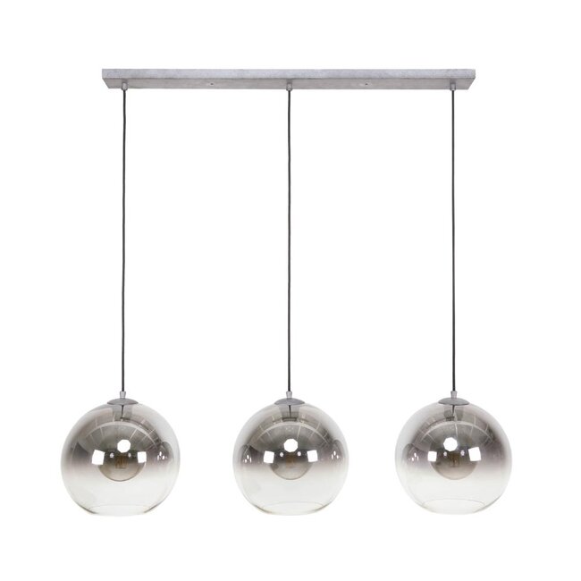 HELDR! Hanglamp Sava 3L - Rookglas/Transparant