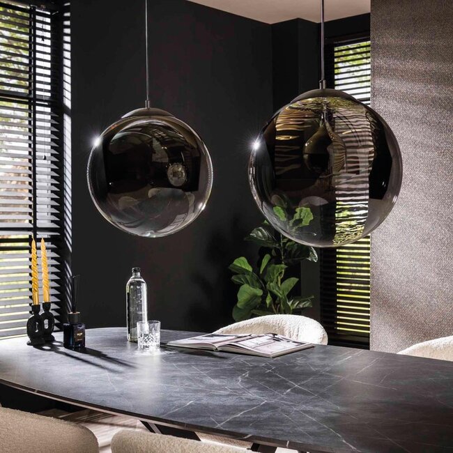 HELDR! Hanglamp Sava 2L XL - Rookglas/Transparant