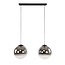 HELDR! Hanglamp Sava 2L XL - Rookglas/Transparant