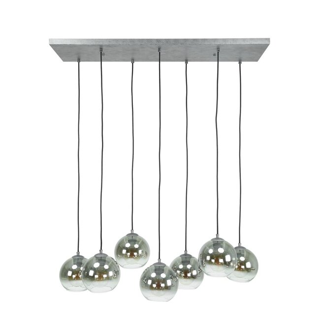 HELDR! Hanglamp Sava 7L - Rookglas/Transparant