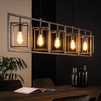 HELDR! Hanglamp Monta 5L - Oud Zilver