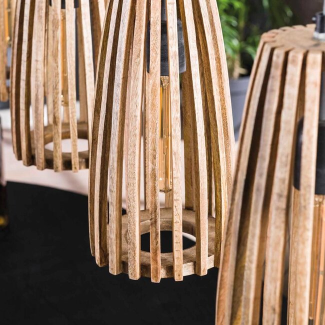 HELDR! Hanglamp Ovara 4L - Mango Hout