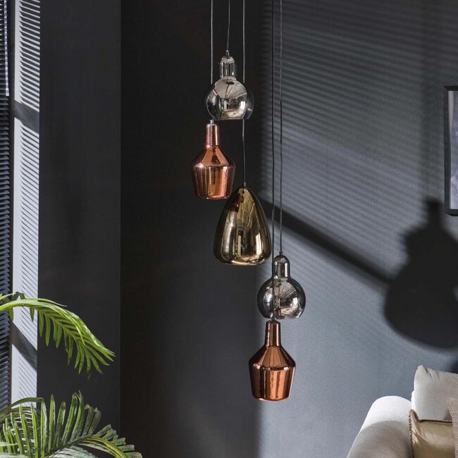 HELDR! Hanglamp Elena 5L - Multicolor