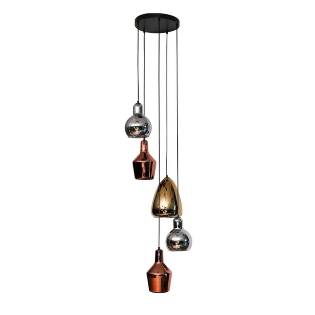 HELDR! Hanglamp Elena 5L - Multicolor