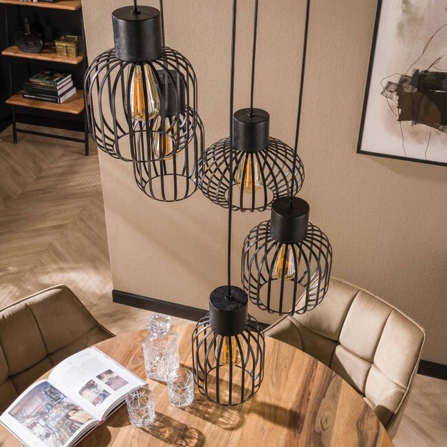 HELDR! Hanglamp Nuvo 5L - Charcoal