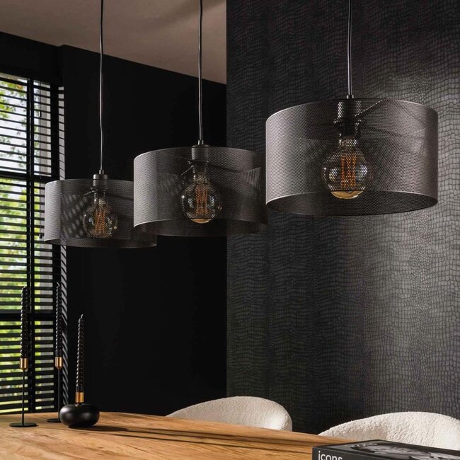 HELDR! Hanglamp Chiero 3L - Zwart