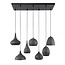 HELDR! Hanglamp Milana 7L - Zwart/Bruin
