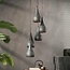 HELDR! Hanglamp Oddo 5L - Zwart/Bruin