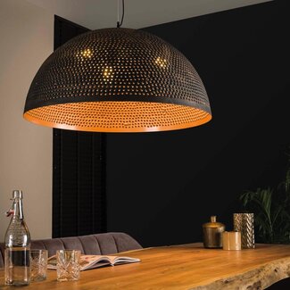 HELDR! Hanglamp Lucca Ø70cm - Zwart/Bruin