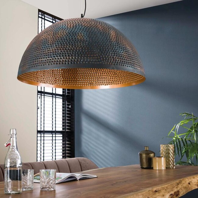 HELDR! Hanglamp Lucca Ø70cm - Zwart/Bruin